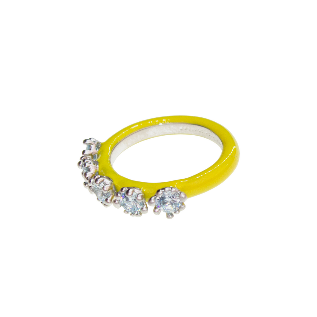 YELLOW BATHROOM FLOWER SLIM RING