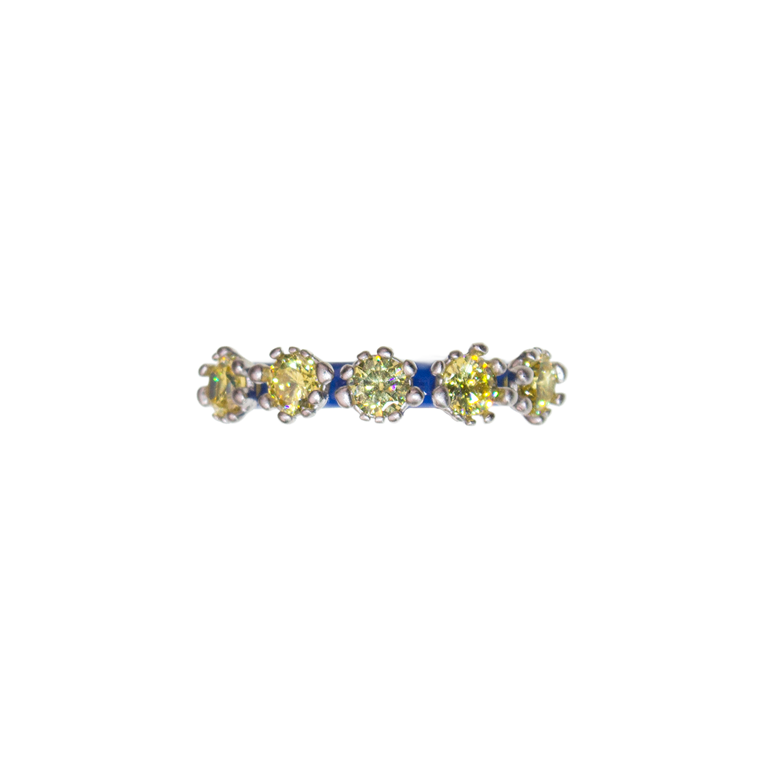 BLUE BATHROOM FLOWER SLIM RING